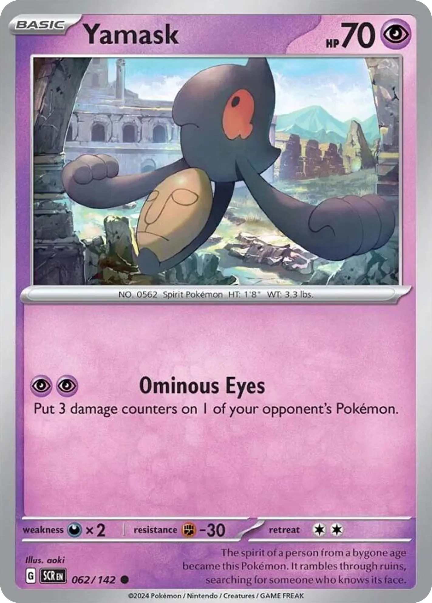 2024 Stellar Crown Yamask Common #062/142 Common card image