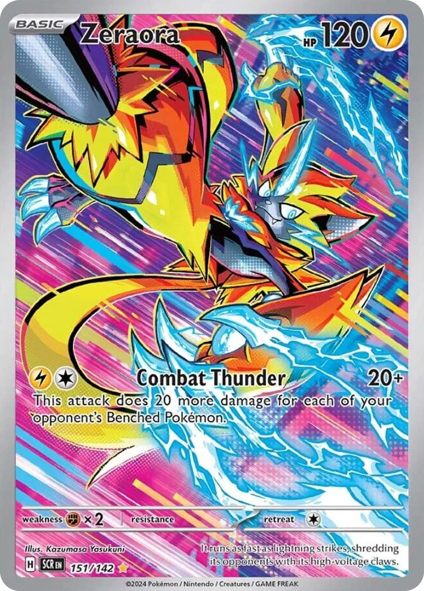 2024 Stellar Crown Zeraora Rare #055/142 Rare card image