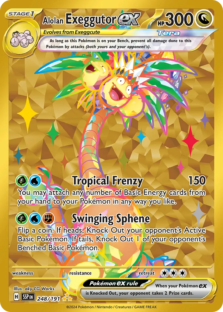 2024 Surging Sparks Alolan Exeggutor ex #242/191 Special Illustration Rare card image