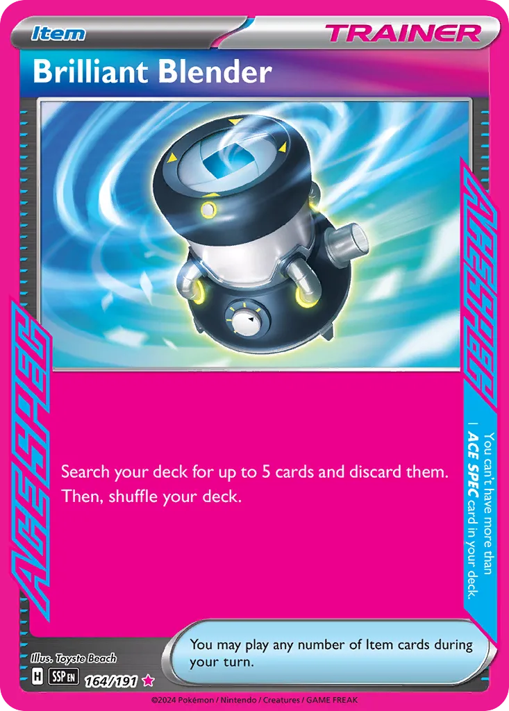 2024 Surging Sparks Brilliant Blender #164/191 ACE SPEC Rare card image