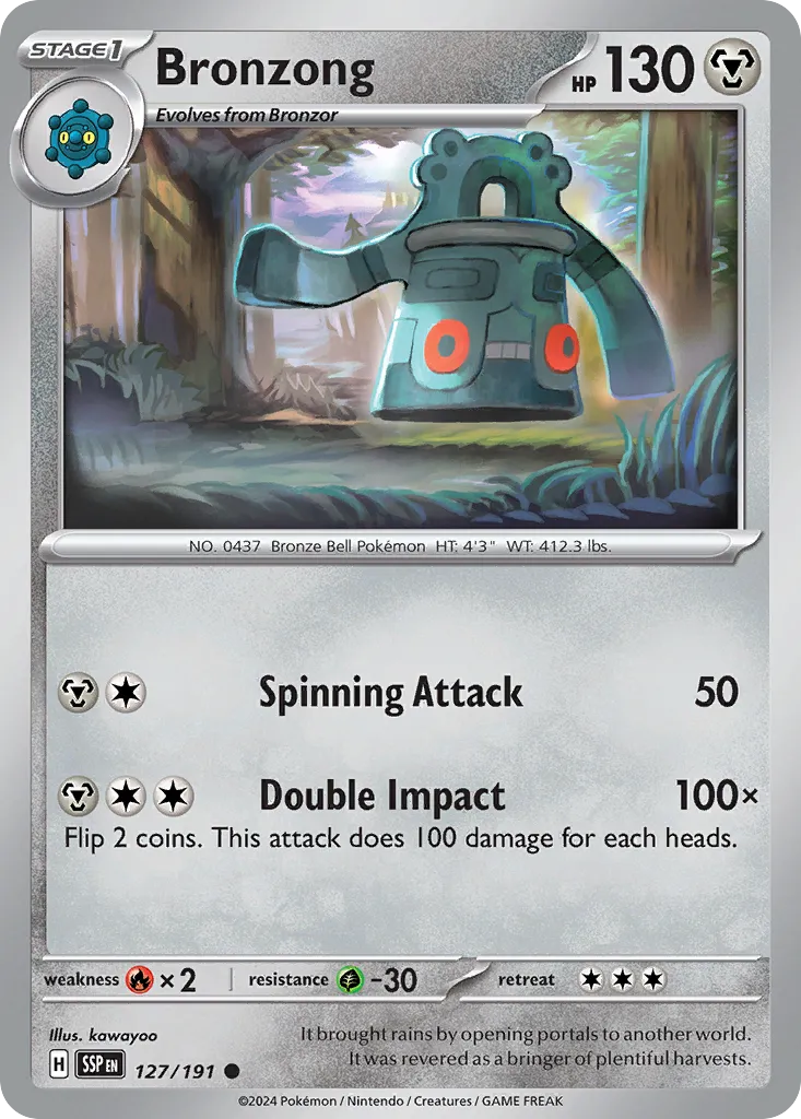 2024 Surging Sparks Bronzong Common #127/191 Common card image