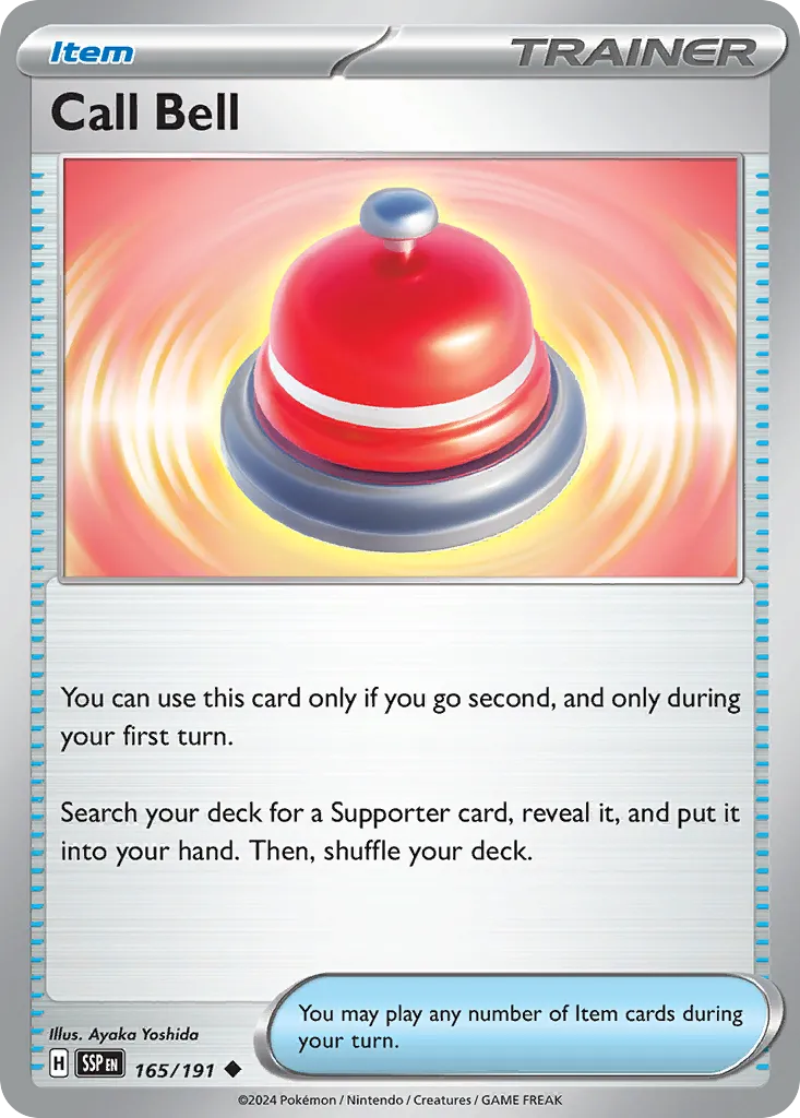 2024 Surging Sparks Call Bell #165/191 Uncommon card image