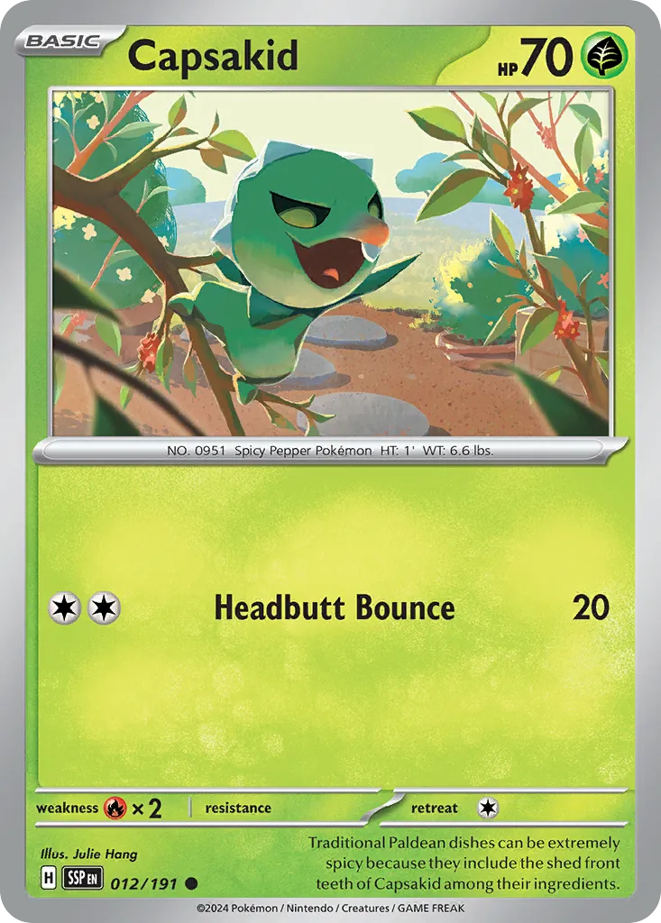 2024 Surging Sparks Capsakid Common #012/191 Common card image