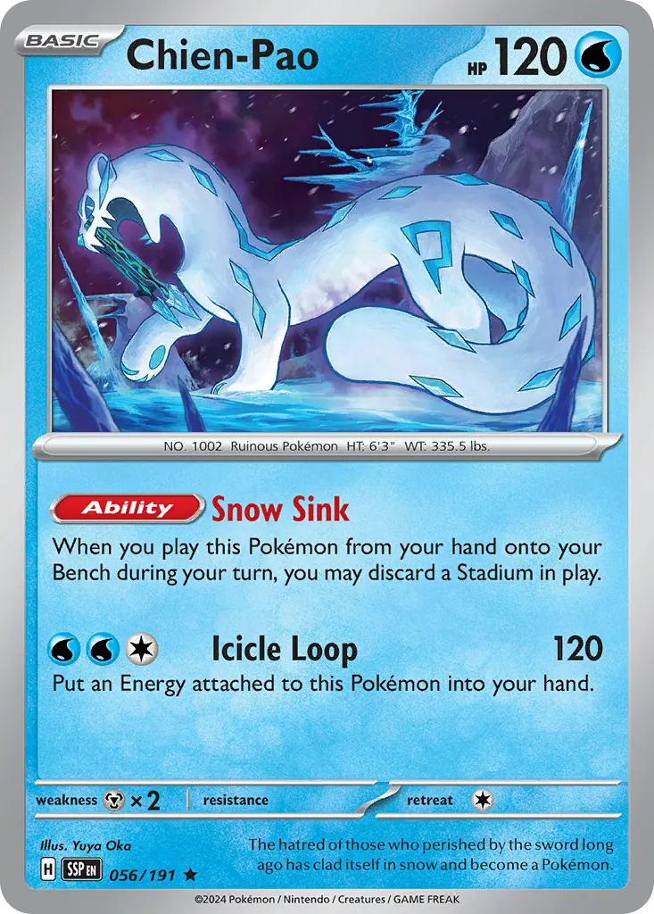 2024 Surging Sparks Chien-Pao #056/191 Rare card image