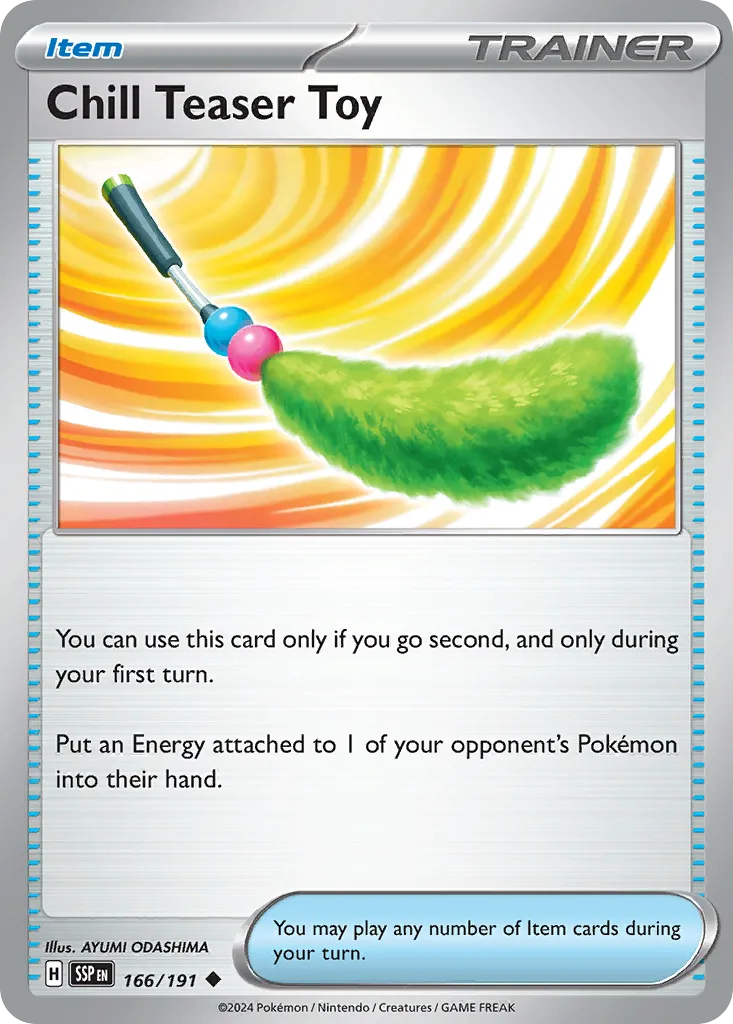 2024 Surging Sparks Chill Teaser Toy #166/191 Uncommon card image