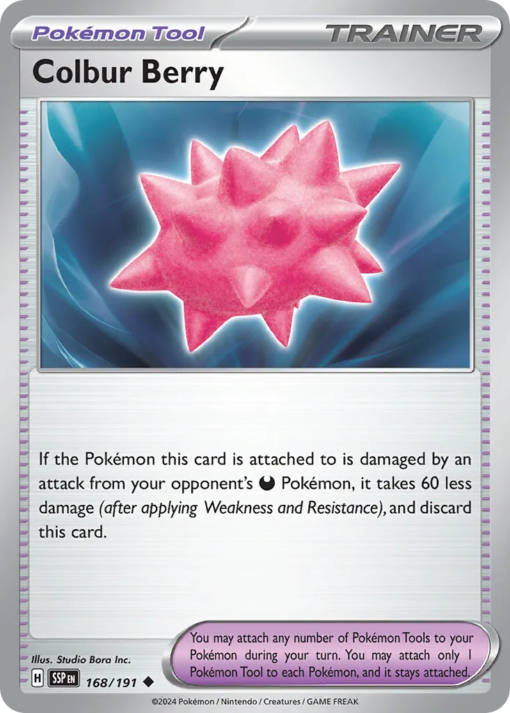 2024 Surging Sparks Colbur Berry #168/191 Uncommon card image