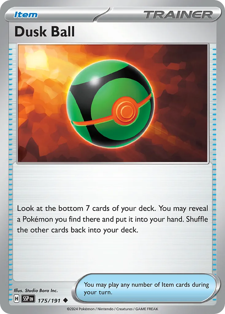 2024 Surging Sparks Dusk Ball #175/191 Uncommon card image