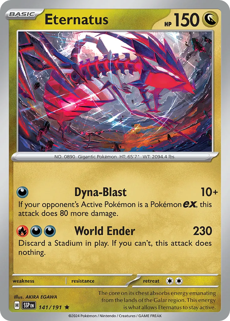 2024 Surging Sparks Eternatus #141/191 Rare card image