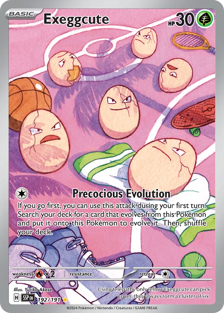 2024 Surging Sparks Exeggcute #002/191 Common card image
