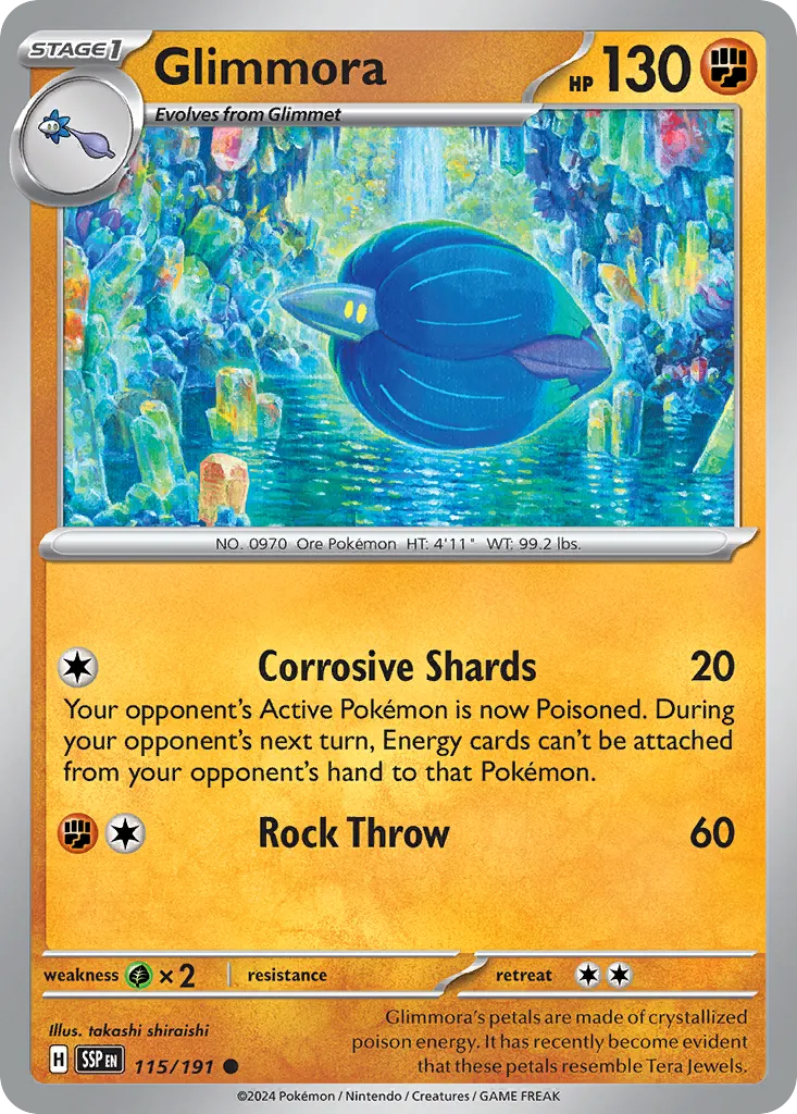 2024 Surging Sparks Glimmora Common #115/191 Common card image