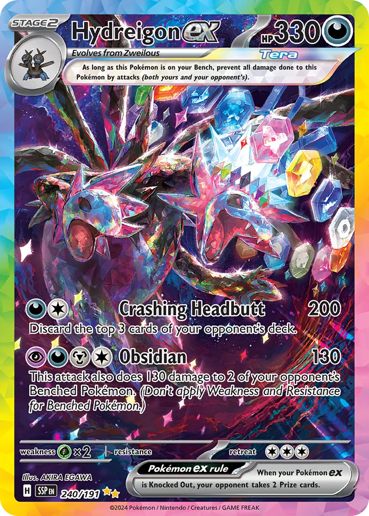2024 Surging Sparks Hydreigon ex #119/191 Double Rare card image