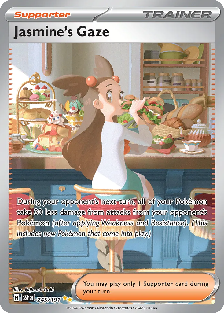 2024 Surging Sparks Jasmine's Gaze #233/191 Ultra Rare card image