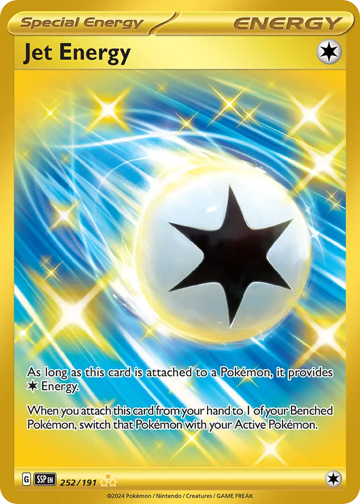 2024 Surging Sparks Jet Energy #252/191 Hyper Rare card image