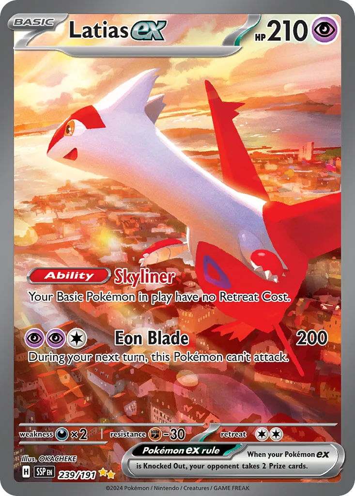2024 Surging Sparks Latias ex #239/191 Special Illustration Rare card image