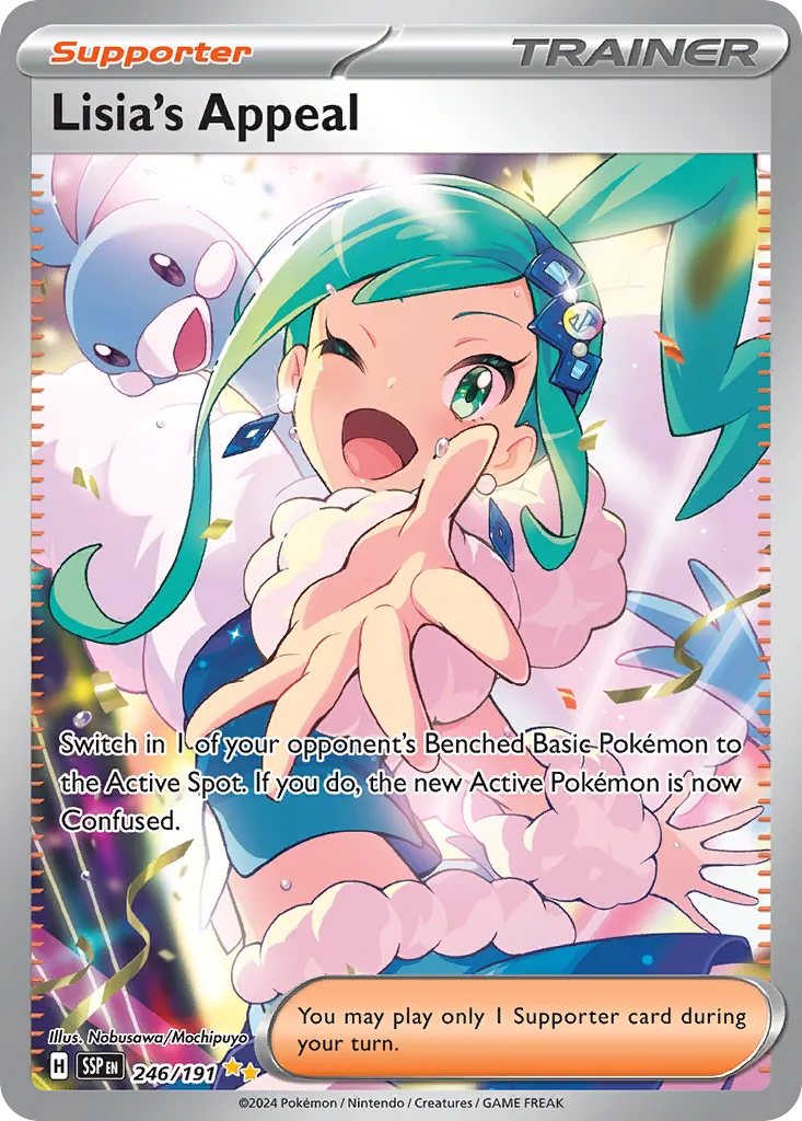 2024 Surging Sparks Lisia's Appeal #179/191 Uncommon card image