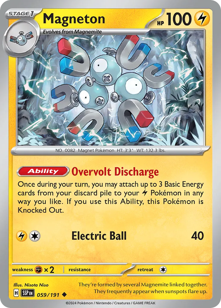 2024 Surging Sparks Magneton Uncommon #059/191 Uncommon card image