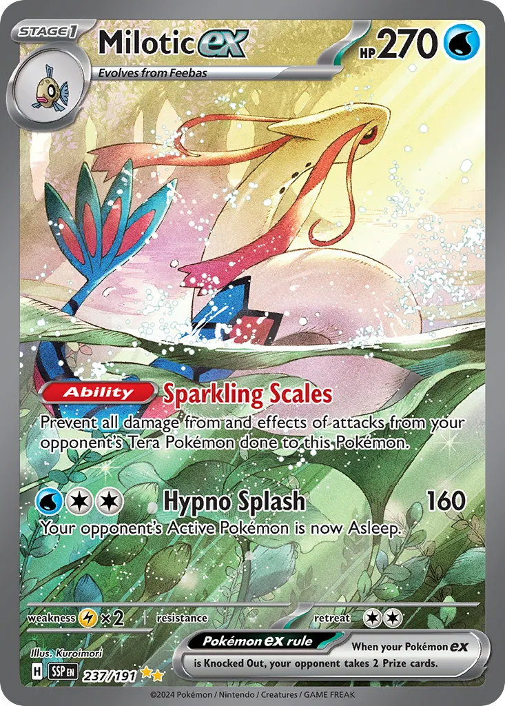 2024 Surging Sparks Milotic ex #237/191 Special Illustration Rare card image