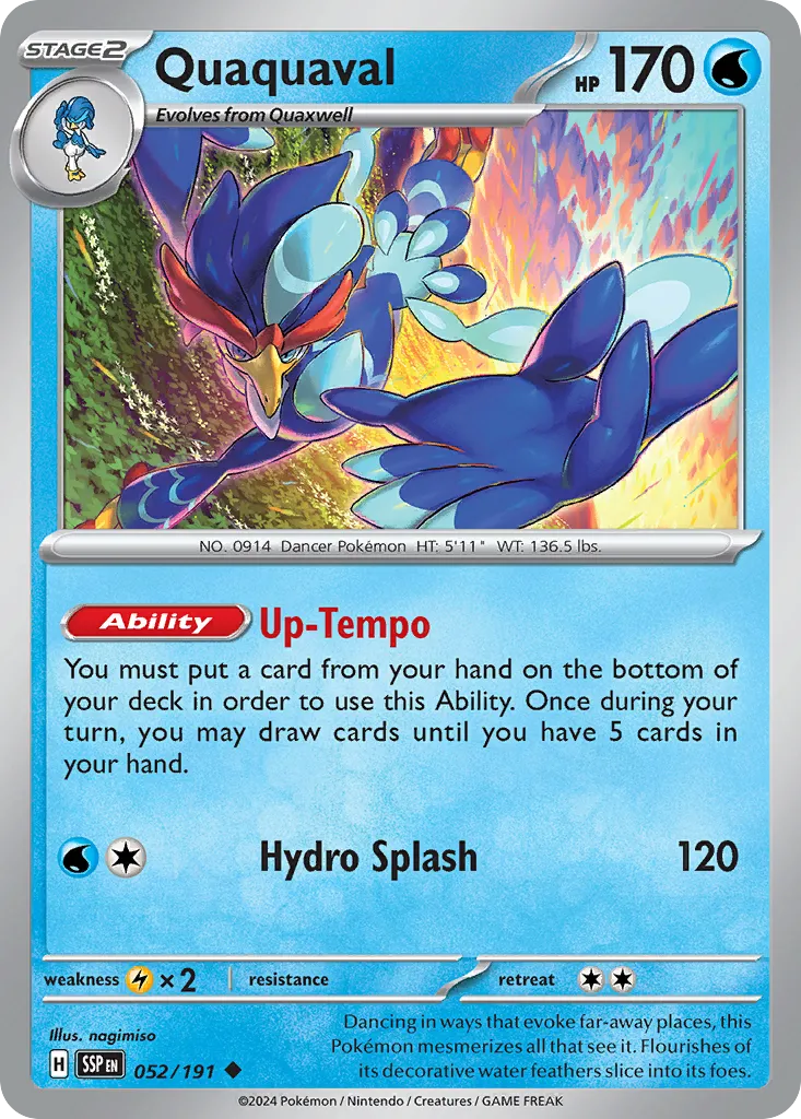 2024 Surging Sparks Quaquaval #052/191 Uncommon card image
