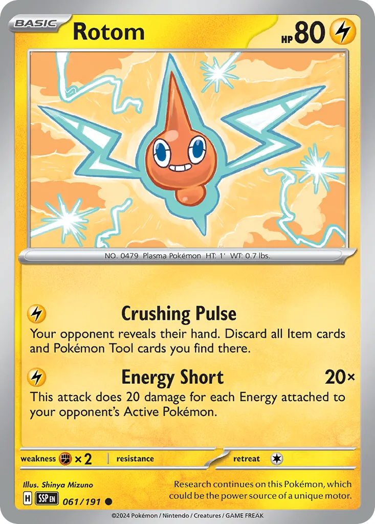 2024 Surging Sparks Rotom #061/191 Common card image