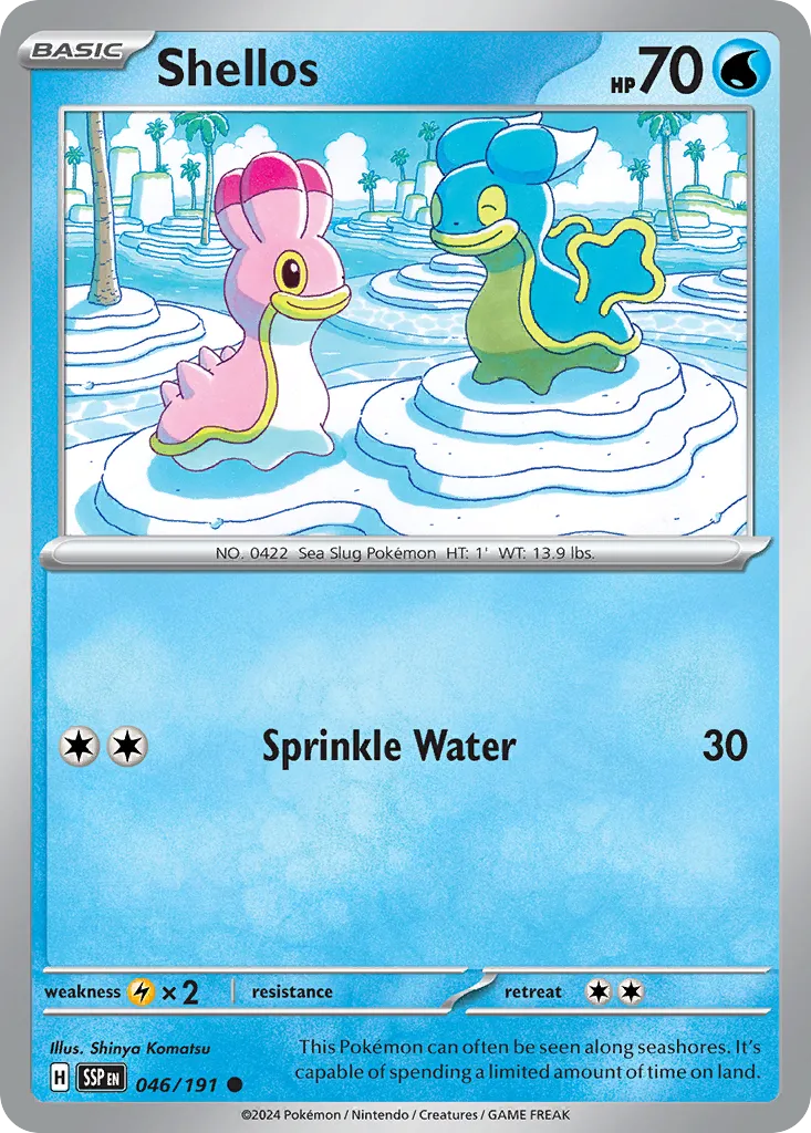 2024 Surging Sparks Shellos Common #046/191 Common card image
