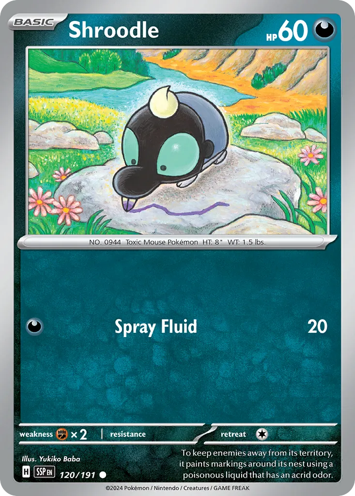 2024 Surging Sparks Shroodle Common #120/191 Common card image