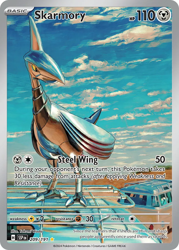 2024 Surging Sparks Skarmory Common #124/191 Common card image