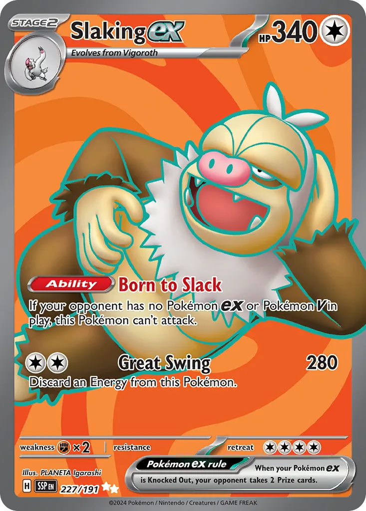 2024 Surging Sparks Slaking ex #147/191 Double Rare card image
