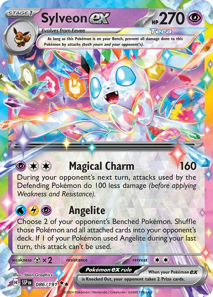 2024 Surging Sparks Sylveon ex #086/191 Double Rare card image