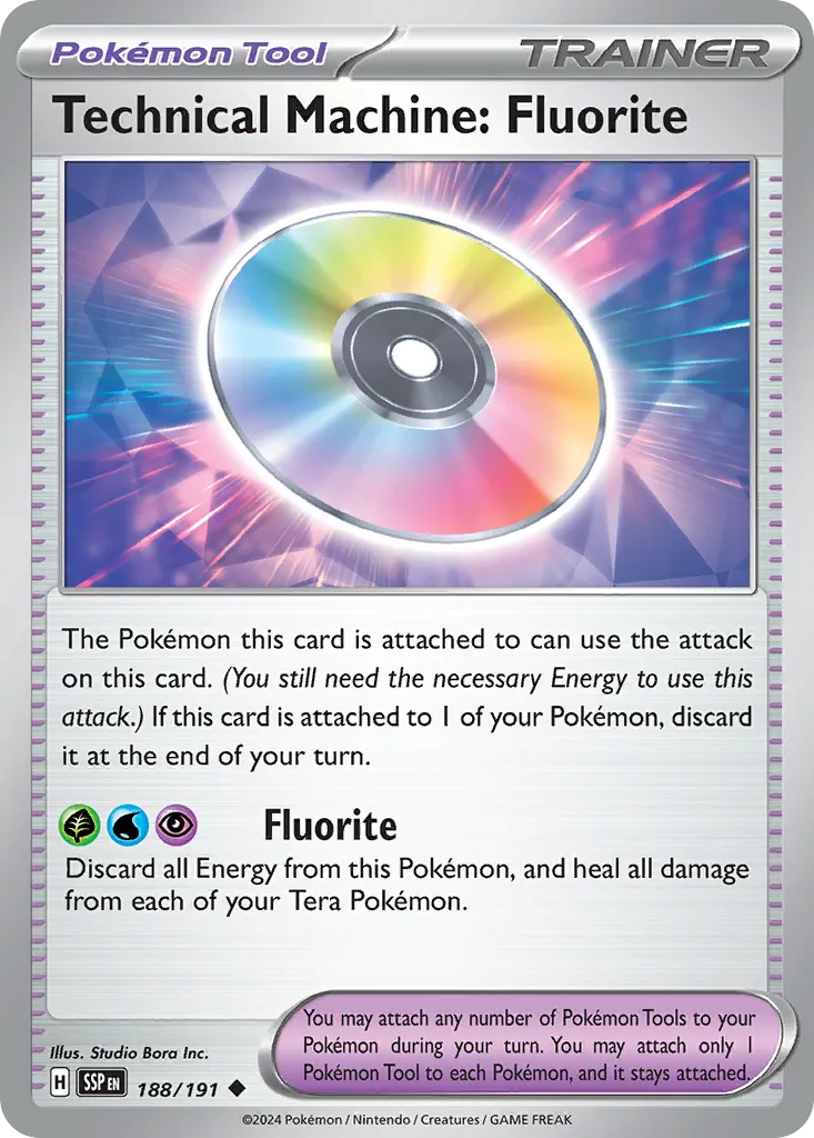 2024 Surging Sparks Technical Machine: Fluorite Uncommon #188/191 Uncommon card image