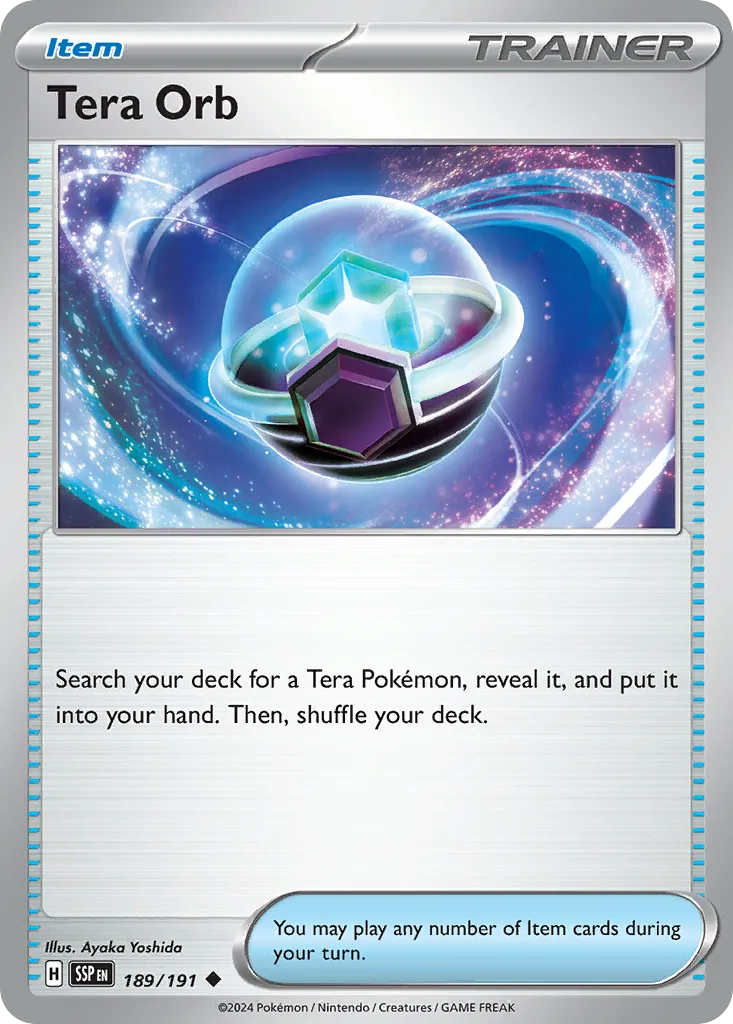 2024 Surging Sparks Tera Orb Uncommon #189/191 Uncommon card image