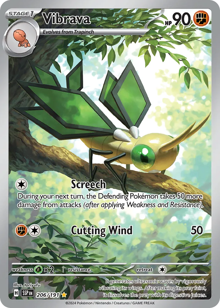 2024 Surging Sparks Vibrava #206/191 Illustration Rare card image