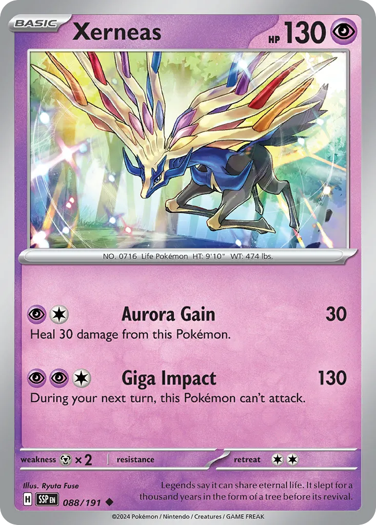 2024 Surging Sparks Xerneas #088/191 Uncommon card image