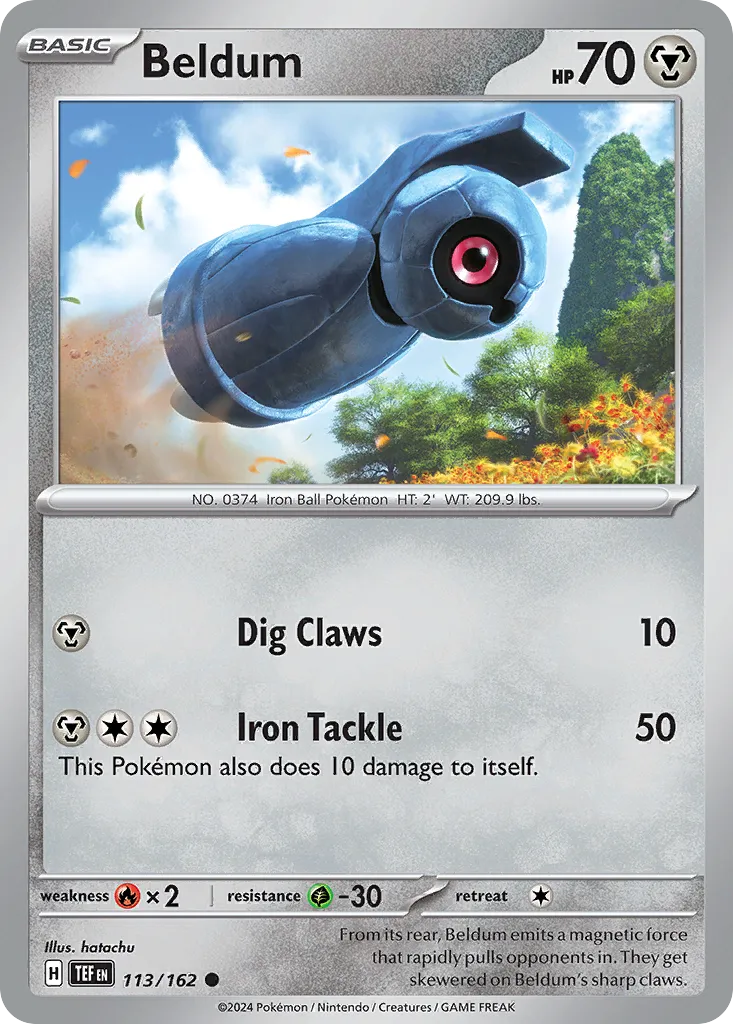 2024 Temporal Forces Beldum Common #113/162 Common card image