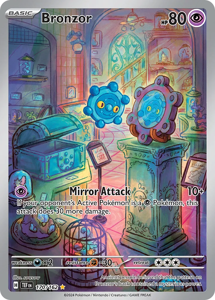 2024 Temporal Forces Bronzor #170/162 Illustration Rare card image
