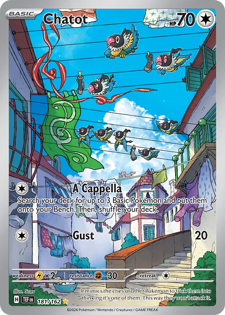 2024 Temporal Forces Chatot Common #132/162 Common card image