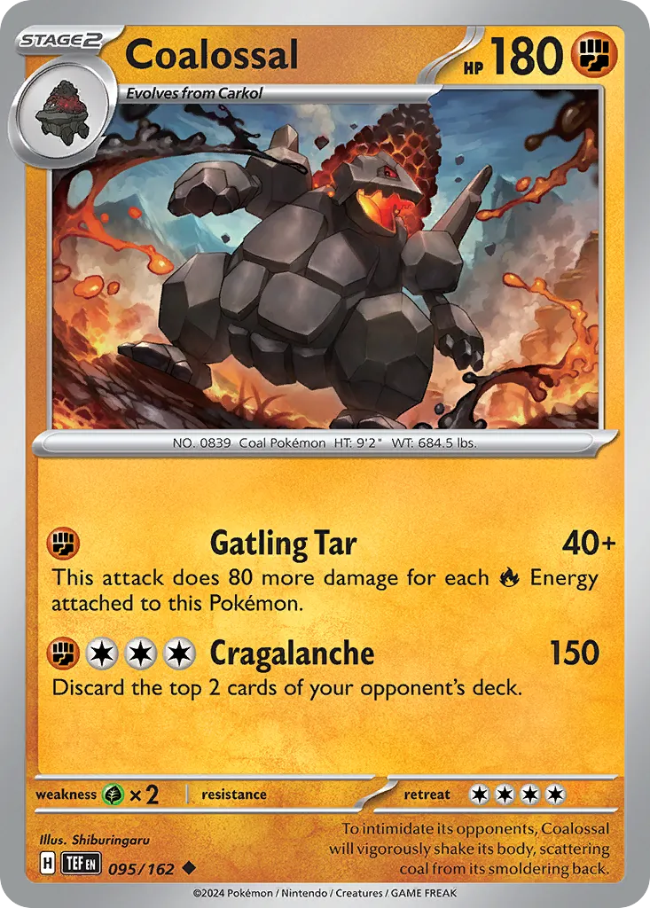 2024 Temporal Forces Coalossal Uncommon #095/162 Uncommon card image