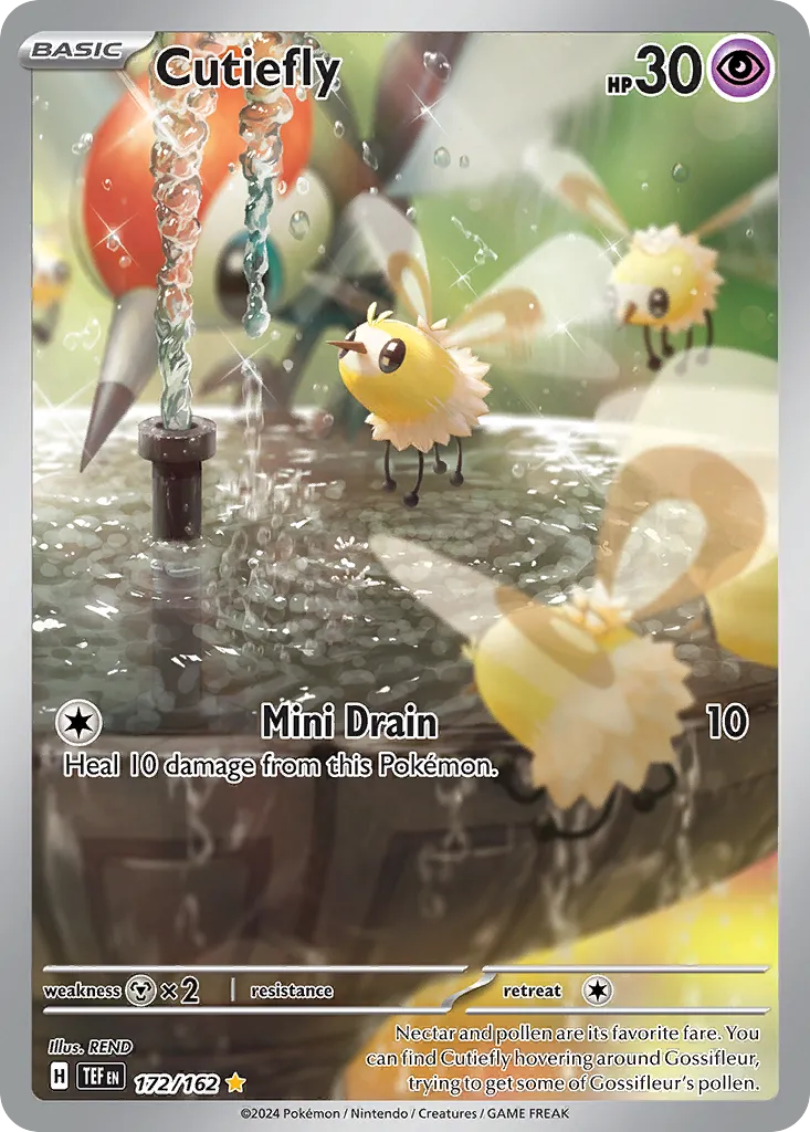 2024 Temporal Forces Cutiefly #172/162 Illustration Rare card image