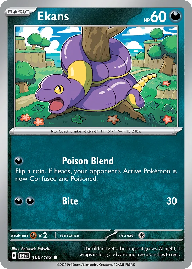 2024 Temporal Forces Ekans Common #100/162 Common card image