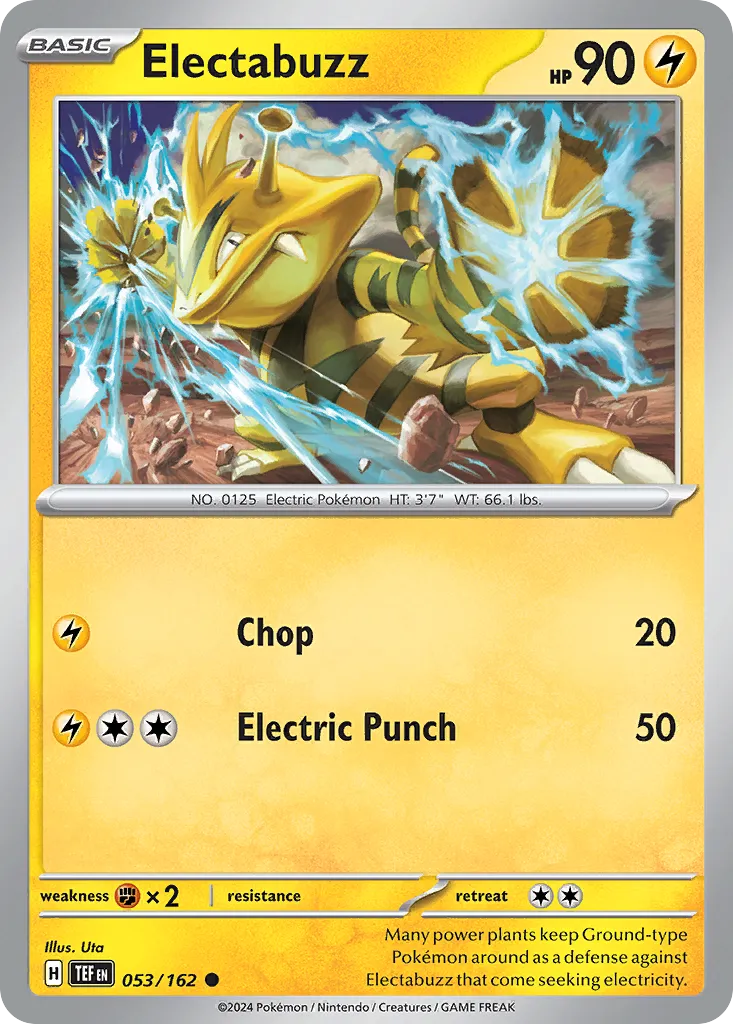 2024 Temporal Forces Electabuzz Common #053/162 Common card image