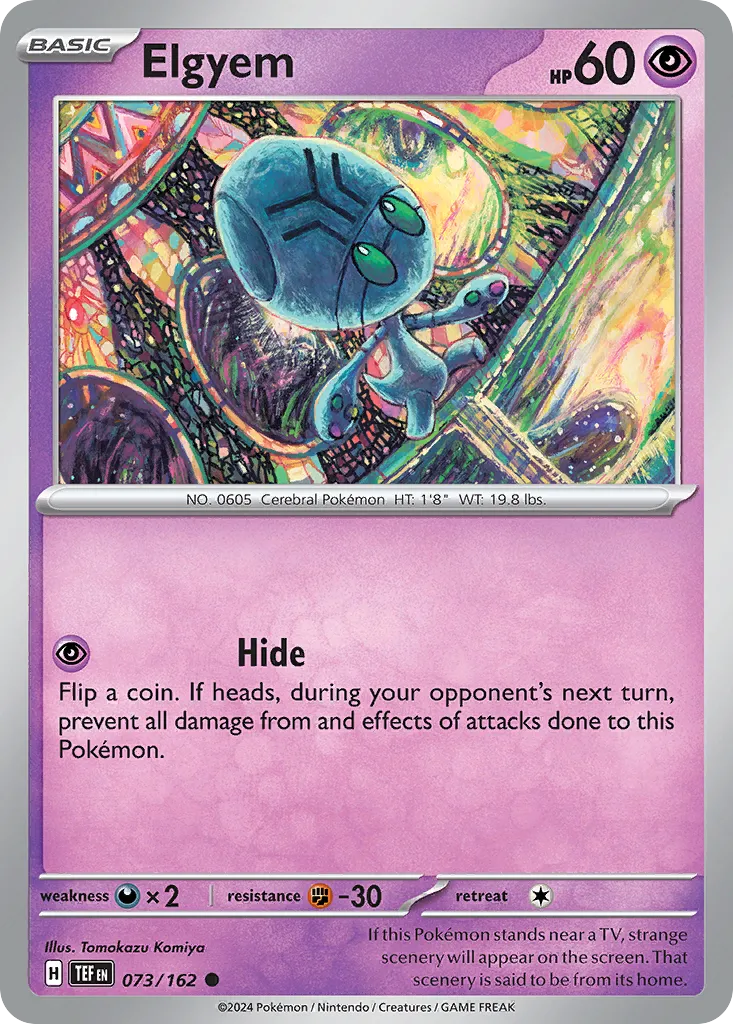 2024 Temporal Forces Elgyem #073/162 Common card image