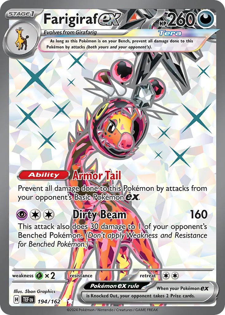 2024 Temporal Forces Farigiraf ex #194/162 Ultra Rare card image