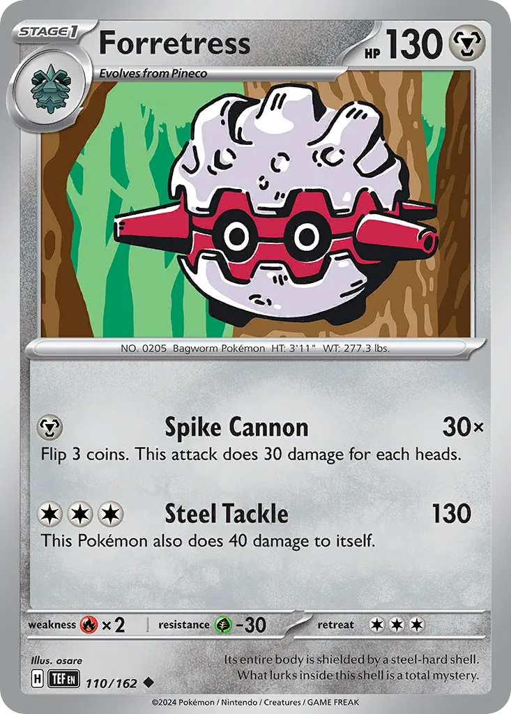 2024 Temporal Forces Forretress Uncommon #110/162 Uncommon card image