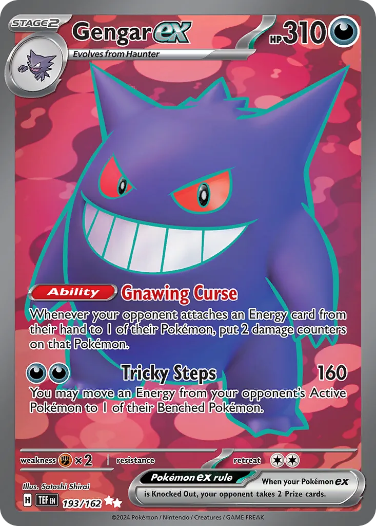 2024 Temporal Forces Gengar ex #193/162 Ultra Rare card image