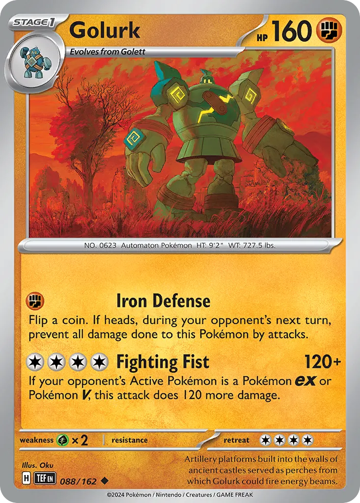 2024 Temporal Forces Golurk Uncommon #088/162 Uncommon card image