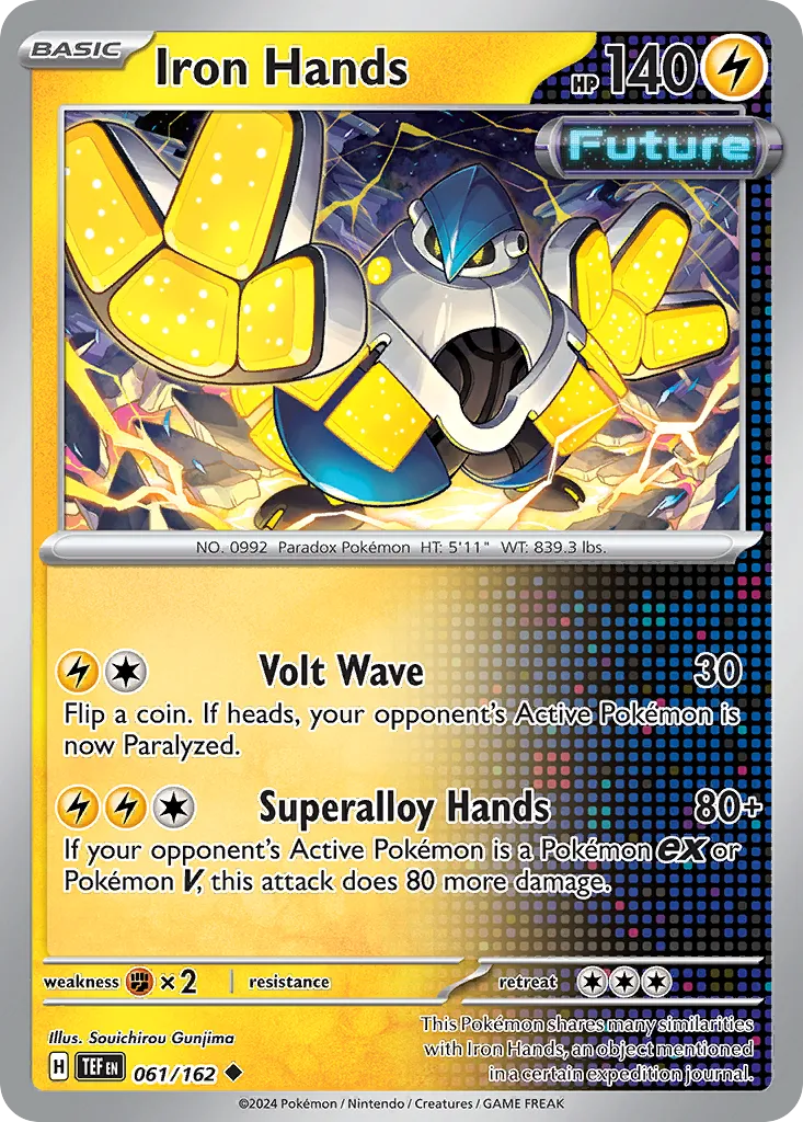 2024 Temporal Forces Iron Hands Uncommon #061/162 Uncommon card image
