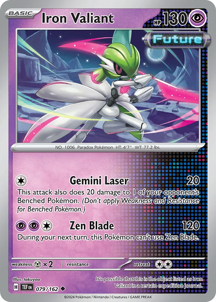 2024 Temporal Forces Iron Valiant #079/162 Uncommon card image
