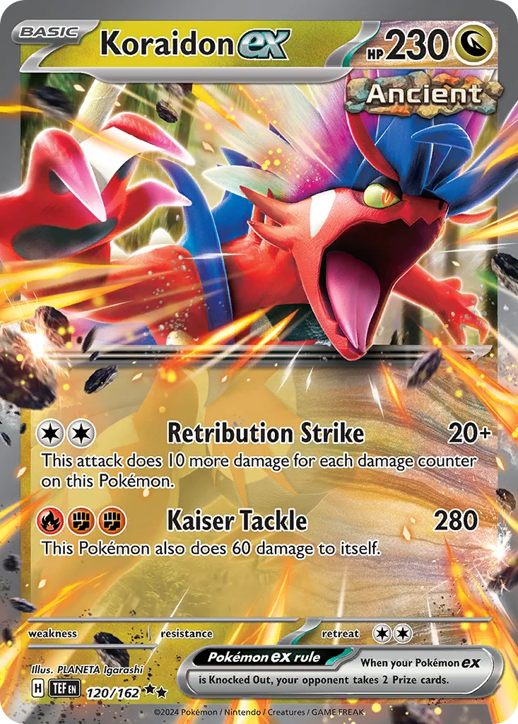2024 Temporal Forces Koraidon ex #120/162 Double Rare card image