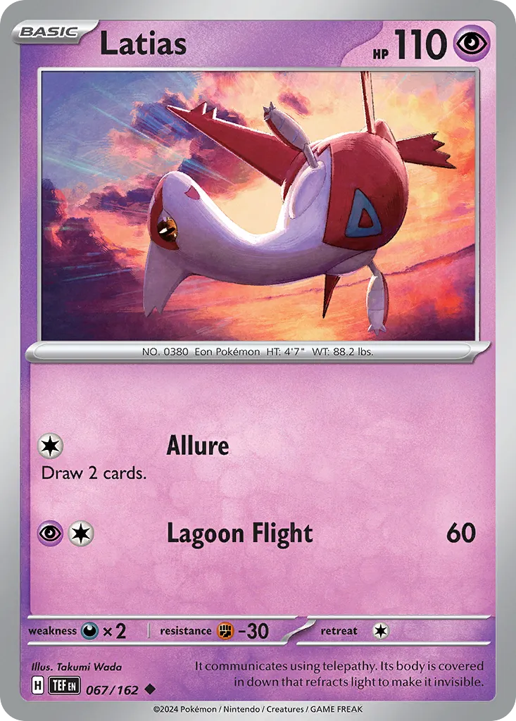 2024 Temporal Forces Latias Uncommon #067/162 Uncommon card image