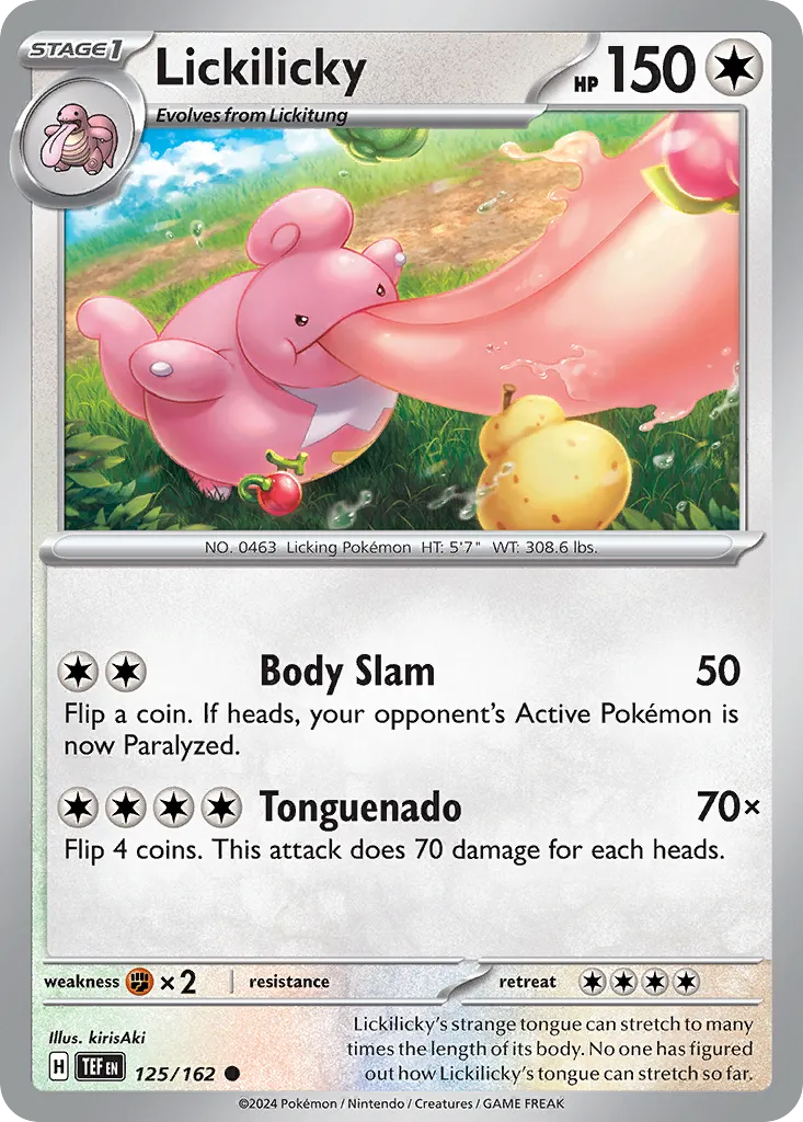 2024 Temporal Forces Lickilicky Common #125/162 Common card image
