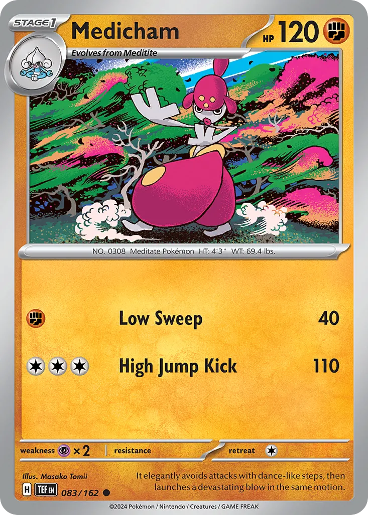 2024 Temporal Forces Medicham Common #083/162 Common card image